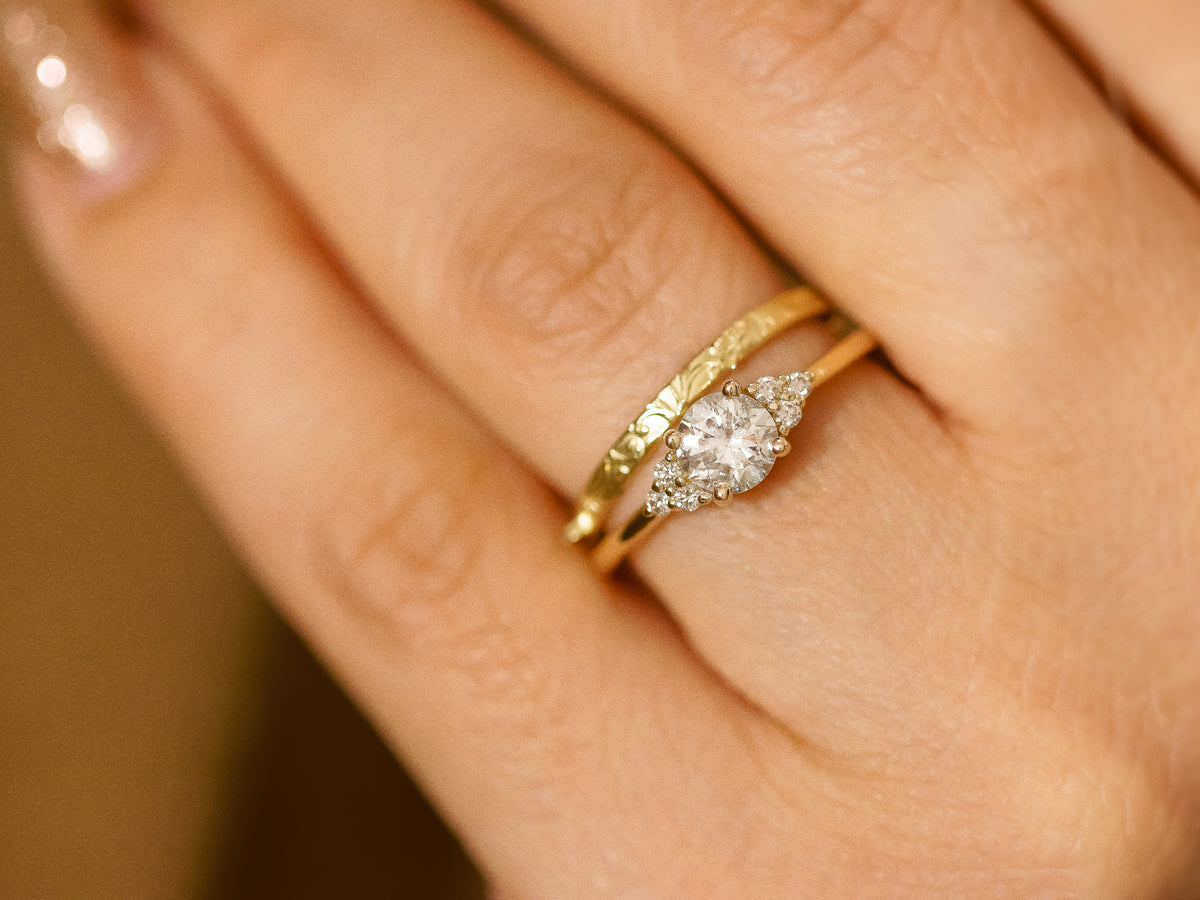 Floral Lace Wedding Band