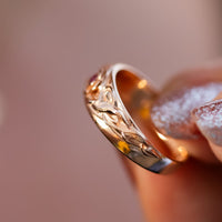 Blooming Hearts | Floral Ring with Ruby Gemstones