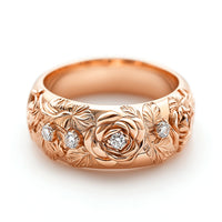 Golden Bloom Floral Diamond Ring | Sacred Garden Collection