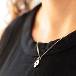Hamsa Pendant Necklace with Star of David