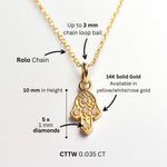 Hamsa Charm Pendant Necklace | Symbolic Jewelry