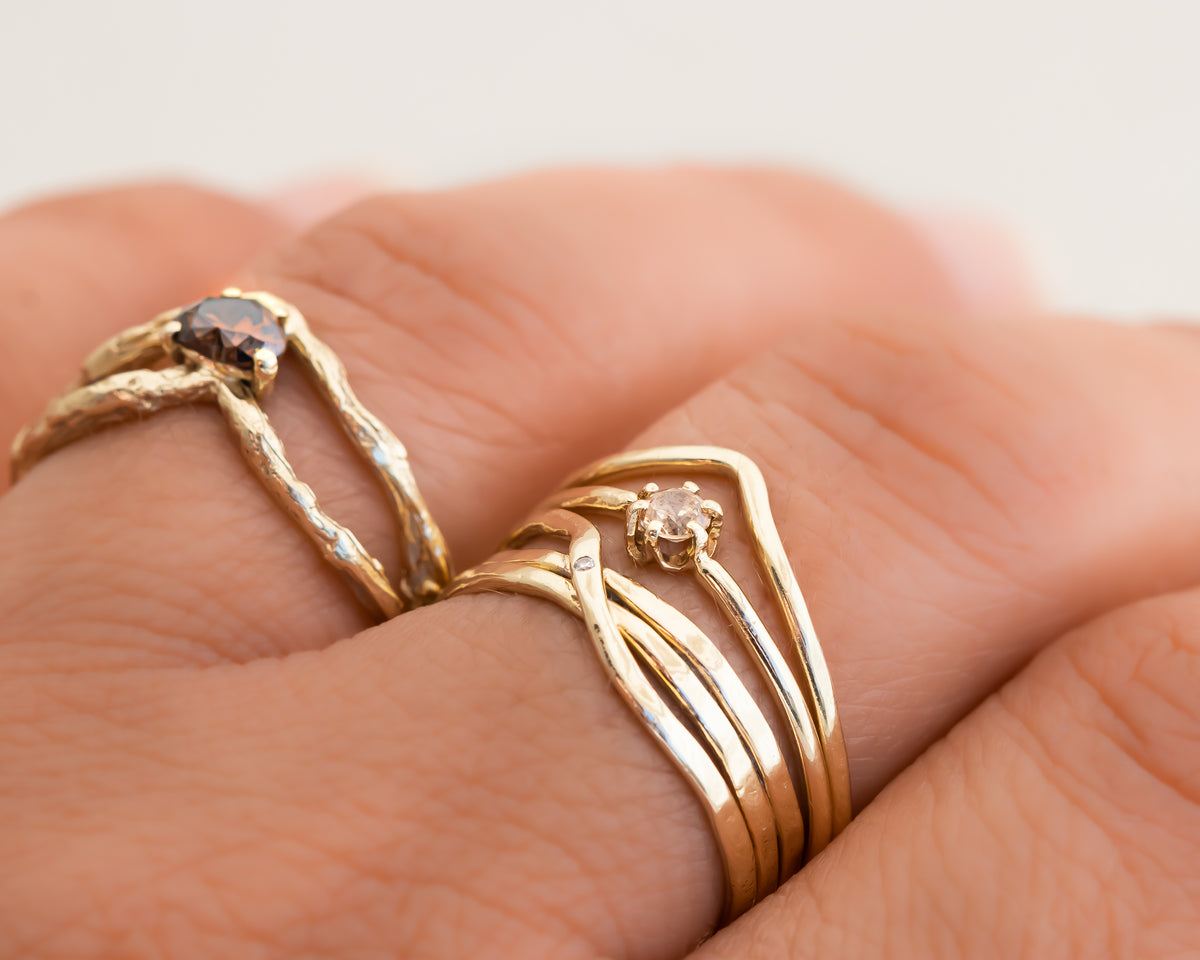 Infinity Diamond Gold Ring