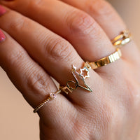 'This Too Shall Pass' Hollow Lettes Ring - גם זה יעבור | Gam Ze Yaavor