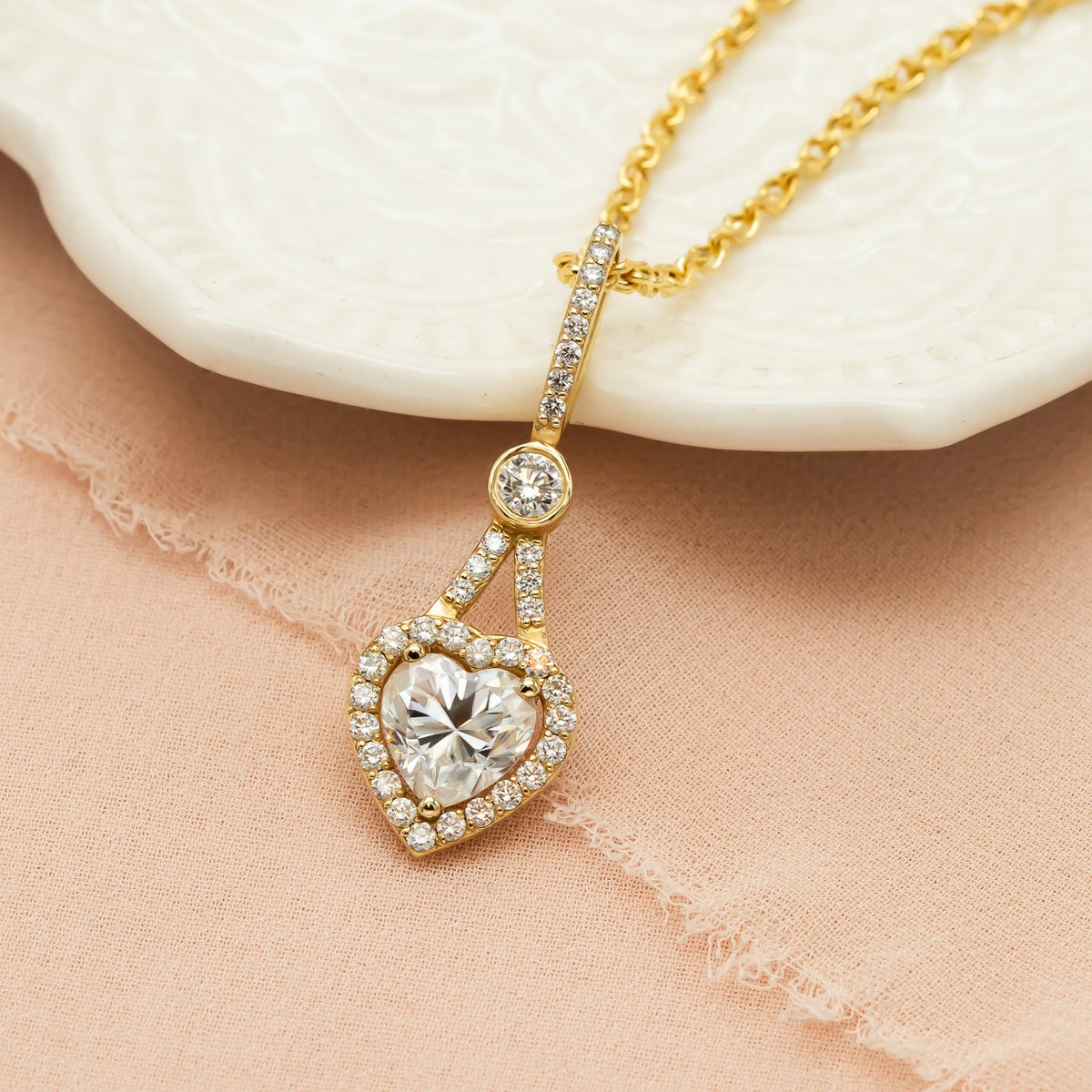 Ready to Ship | Amara | Heart Diamond Pendant