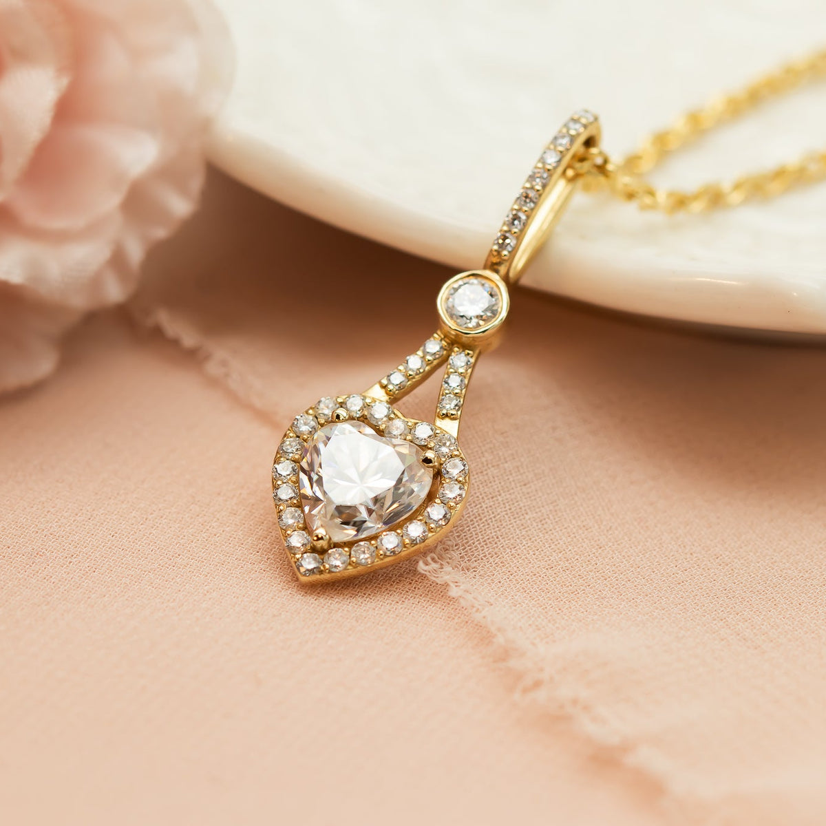 Ready to Ship | Amara | Heart Diamond Pendant