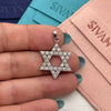 Big Diamond Star of David Pendant Necklace