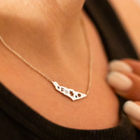 Israel Map Necklace