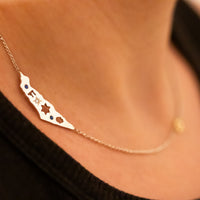 Israel Map Necklace