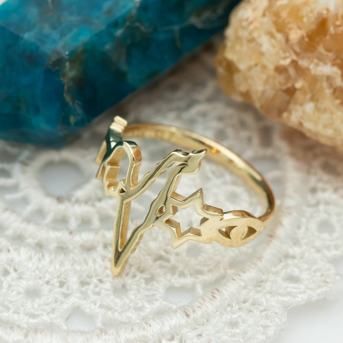 Israeli Symbols Ring