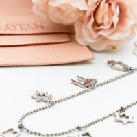 Israeli Charms Necklace - Magen David, Hamsa, Chai, Charms Necklace