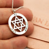 Personalized Star of David Pendant Necklace