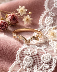Laurel | Floral Diamond Wedding Band