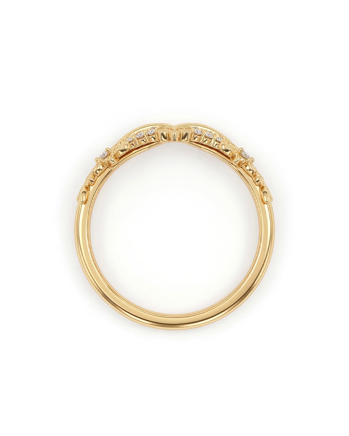 Laurel | Floral Diamond Wedding Band