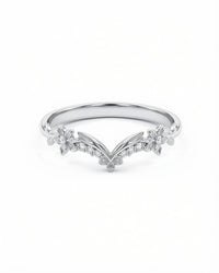 Laurel | Floral Diamond Wedding Band