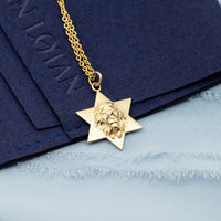 Star of David Lion Pendant Necklace For Men