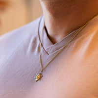 Star of David Lion Pendant Necklace For Men