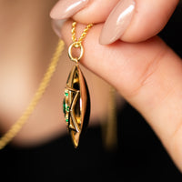 Marissa | Gold Star of David Necklace with Emeralds