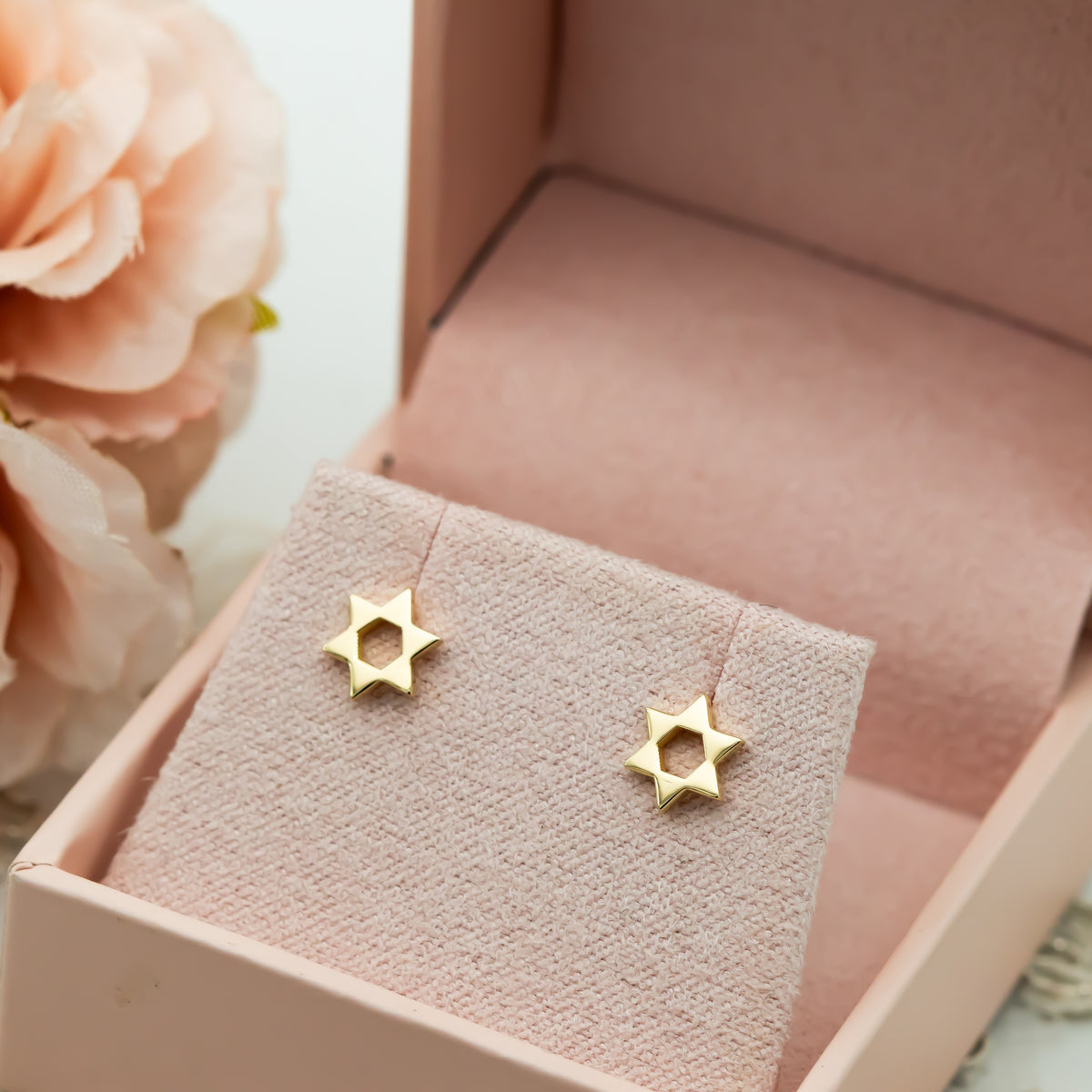 Magen David Earrings, Star of David Stud Earrings