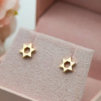 Magen David Earrings, Star of David Stud Earrings