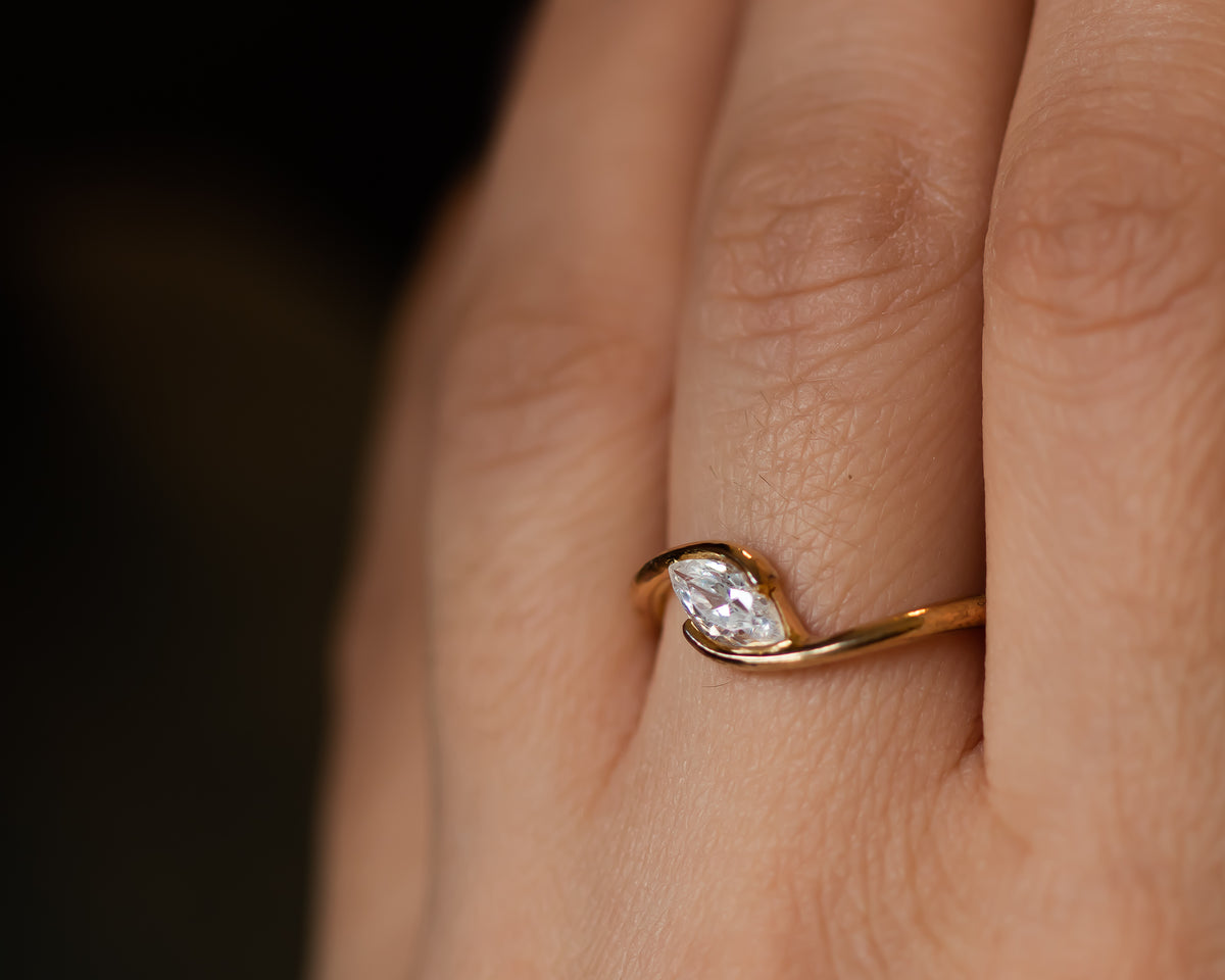 Marquise Diamond Ring, marquise diamod engagement ring , diamond bridal ring set 