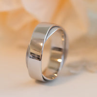 Mobius infinity wide wedding band for men in 14k or 18k gold