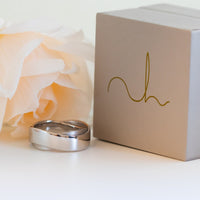 Wide mobius wedding band for men