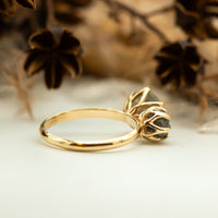 Moi Et Toi Labradorite and Raw Gray Diamond Ring - OOAK Ring