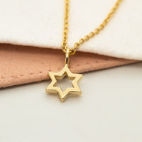 Open Star of David Necklace