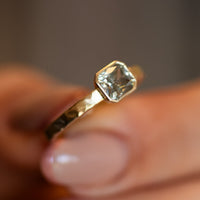 Olive Light | Radiant-Cut Olive-Gray Diamond Ring