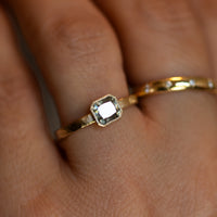 Olive Light | Radiant-Cut Olive-Gray Diamond Ring