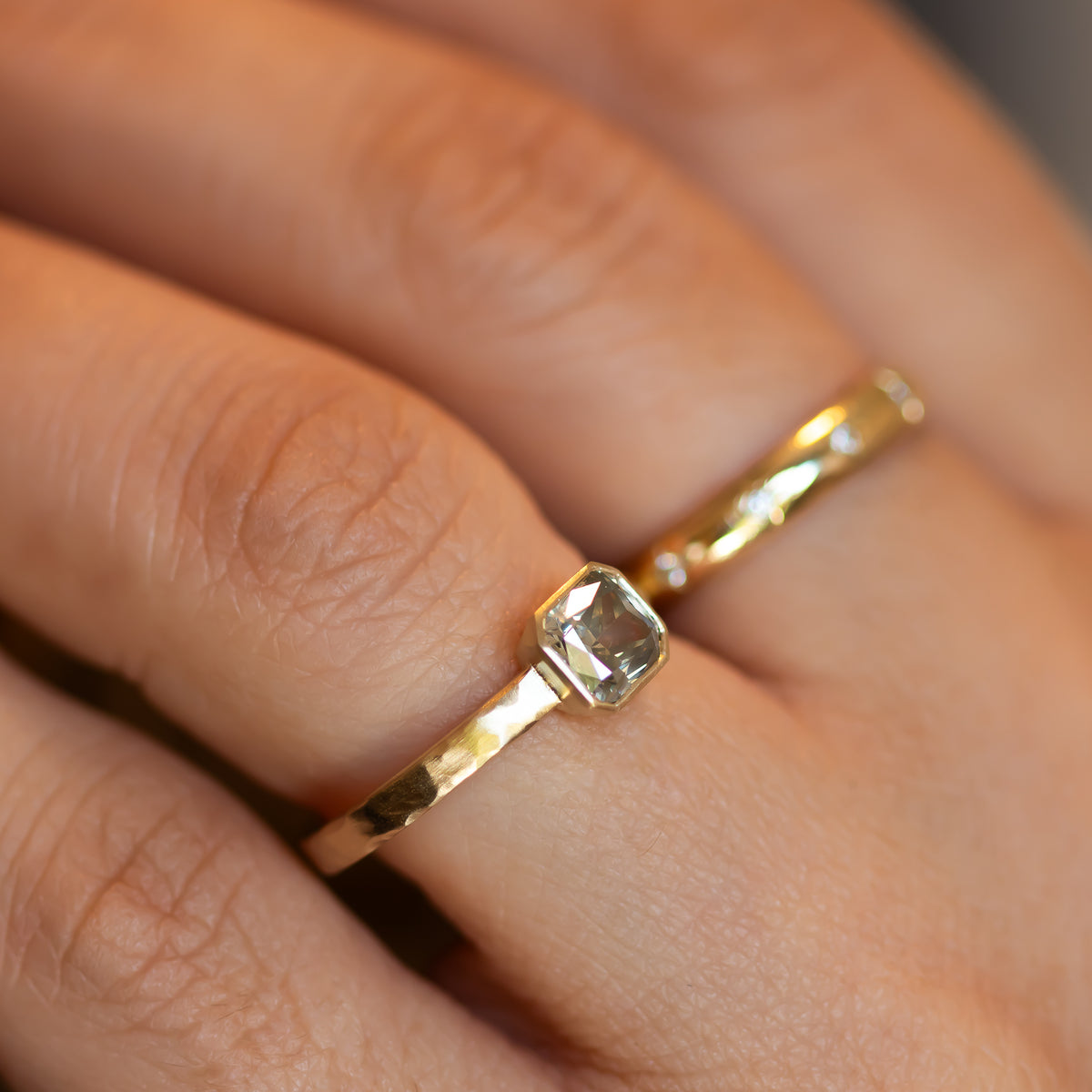 Olive Light | Radiant-Cut Olive-Gray Diamond Ring