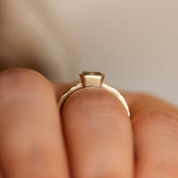 Olive Light | Radiant-Cut Olive-Gray Diamond Ring