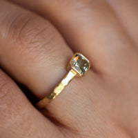 Olive Light | Radiant-Cut Olive-Gray Diamond Ring