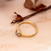 Olive Light | Radiant-Cut Olive-Gray Diamond Ring
