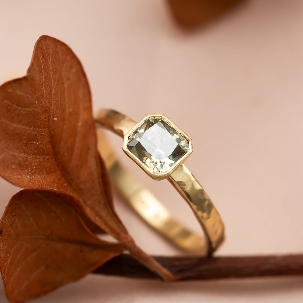 Olive Light | Radiant-Cut Olive-Gray Diamond Ring