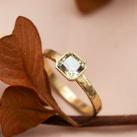 Olive Light | Radiant-Cut Olive-Gray Diamond Ring