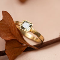 Olive Light | Radiant-Cut Olive-Gray Diamond Ring