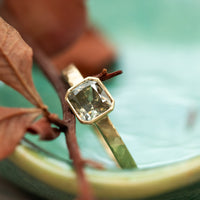Olive Light | Radiant-Cut Olive-Gray Diamond Ring