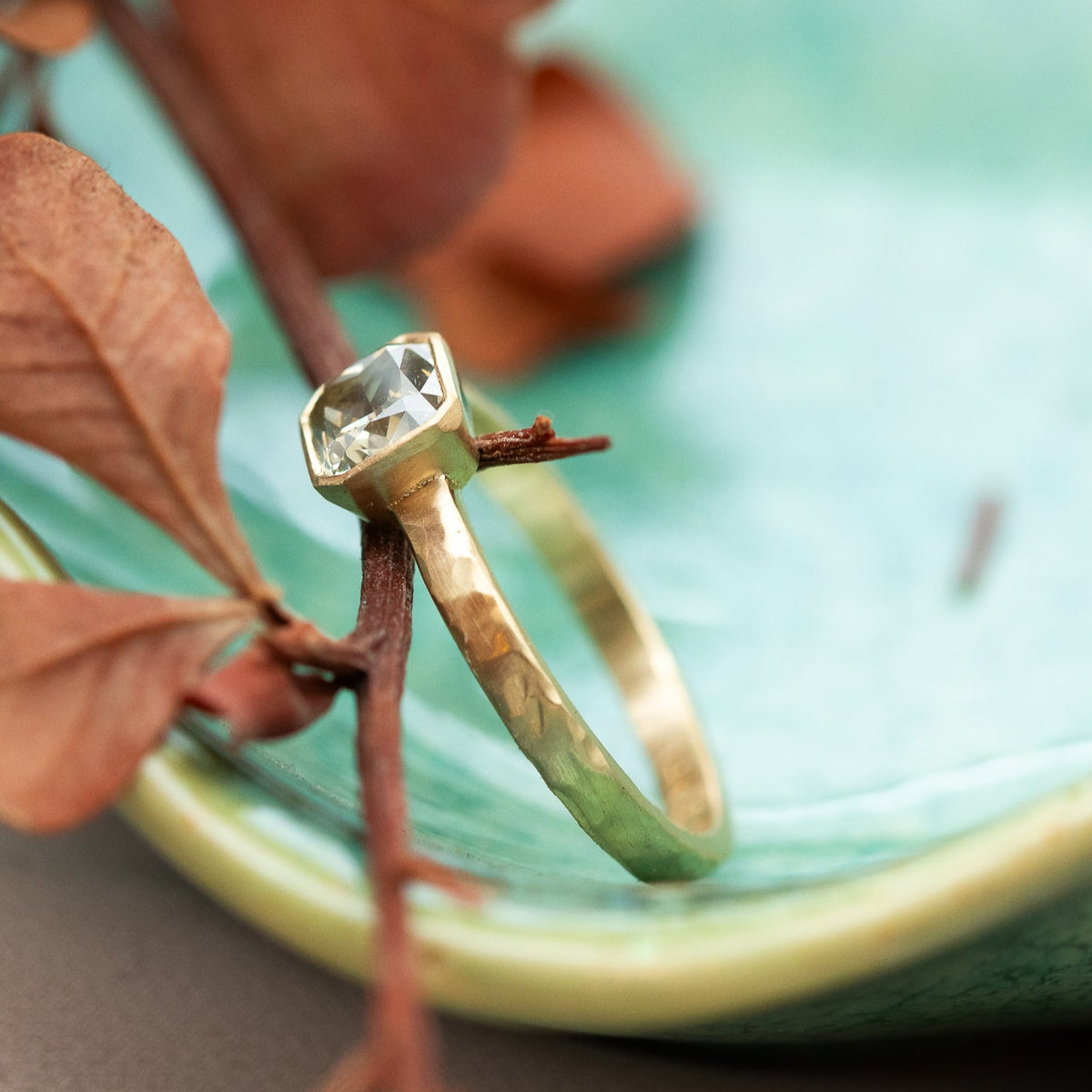 Olive Light | Radiant-Cut Olive-Gray Diamond Ring