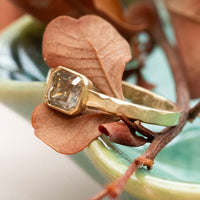 Olive Light | Radiant-Cut Olive-Gray Diamond Ring