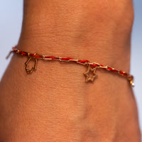 Blessed - Charm Bracelet with a Red String - Blessed by the Rabbi