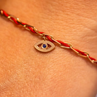 Blessed - Charm Bracelet with a Red String - Blessed by the Rabbi