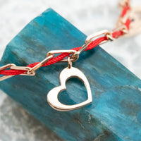 Blessed - Charm Bracelet with a Red String - Blessed by the Rabbi