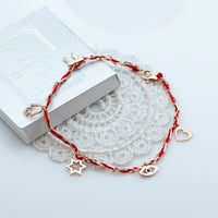Blessed - Charm Bracelet with a Red String - Blessed by the Rabbi