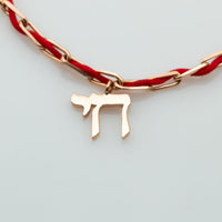 Blessed - Charm Bracelet with a Red String - Blessed by the Rabbi