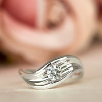 Bold Wave Diamond Ring