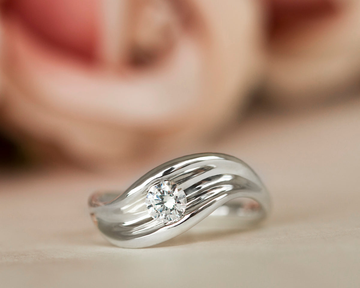 Bold Wave Diamond Ring