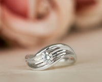 Bold Wave Diamond Ring