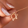 Rounded Star of David Pendant Necklace | Magen David Jewelry