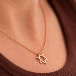 Rounded Star of David Pendant Necklace | Magen David Jewelry